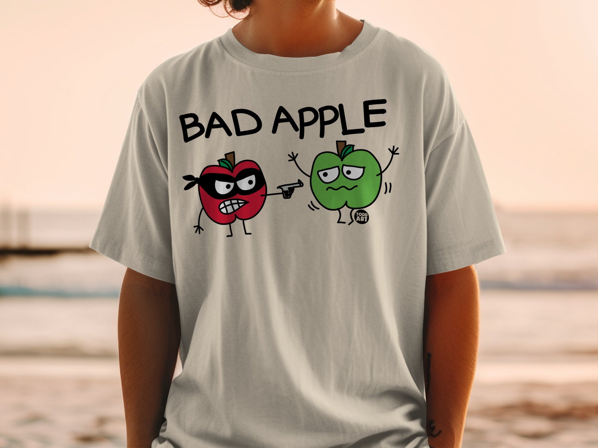 Bad Apple Todd Art masked red green apples product type