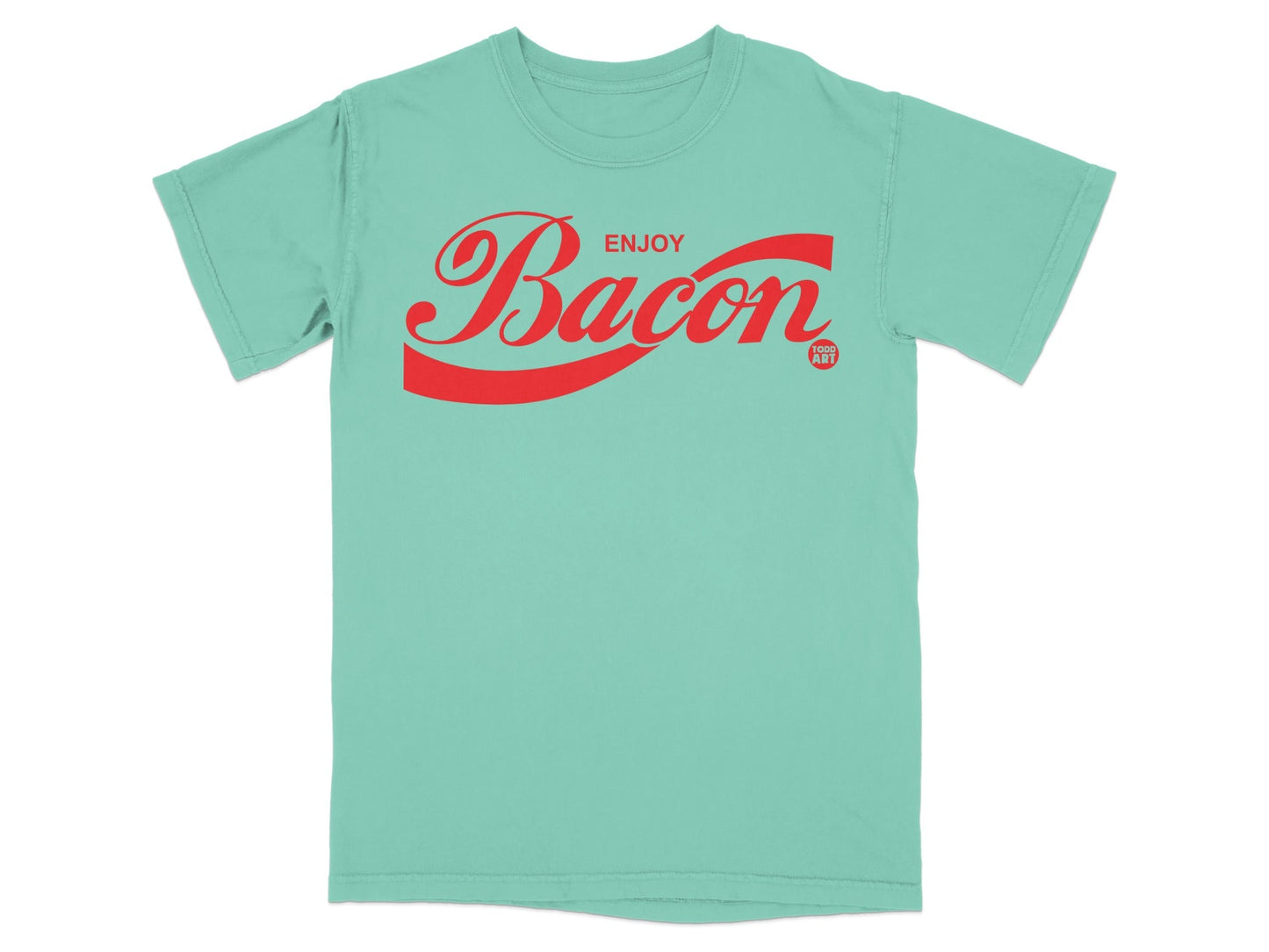 Enjoy Bacon Graphic Print T-Shirt for Fun Style