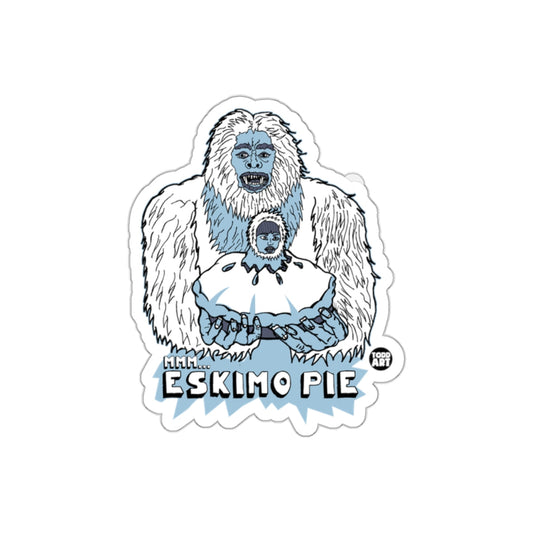 Eskimo Pie Creature Hugging a Miniature Version Sticker