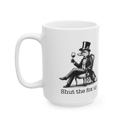 Elegant Fox with Wine Glass Todd Art Mug
