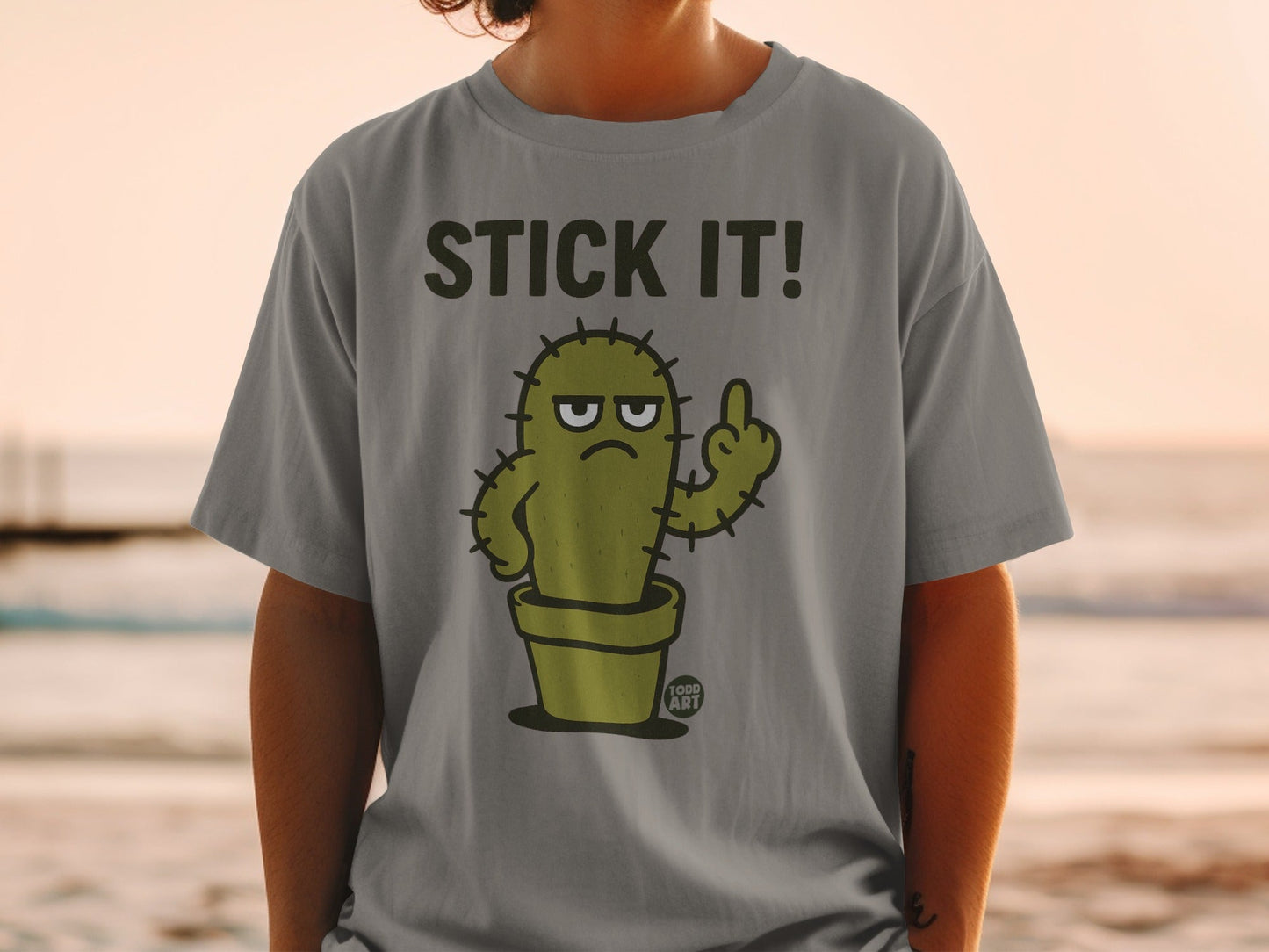 Stick It Cactus Graphic T-Shirt Statement Piece