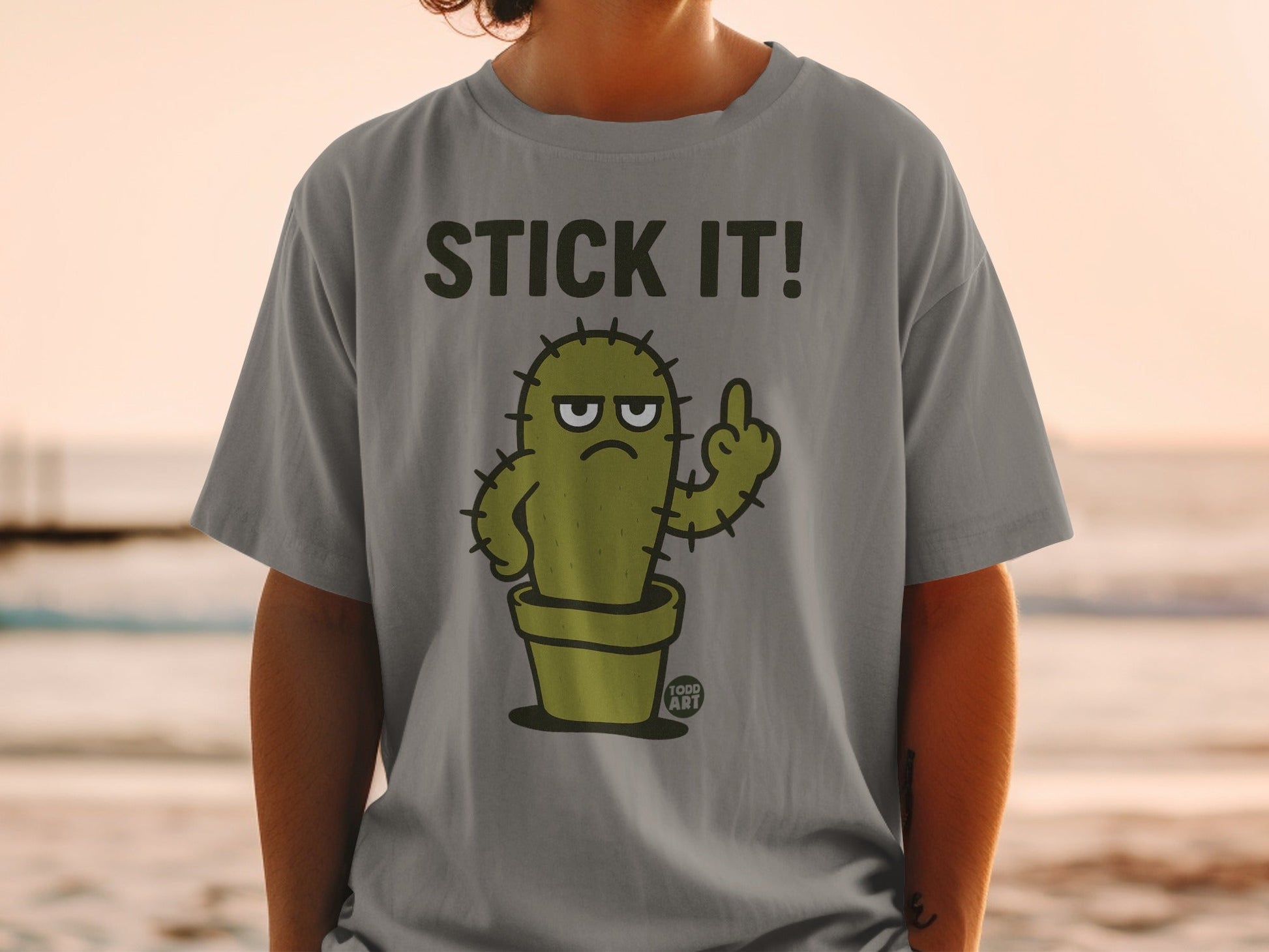 Stick It Cactus Graphic T-Shirt Statement Piece