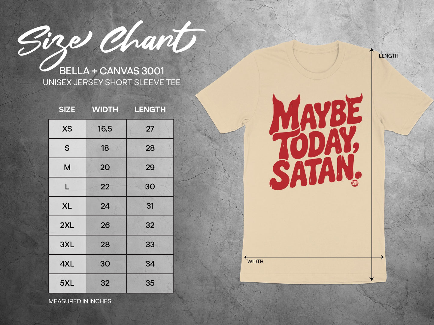 Maybe Today Satan Unisex Jersey Short Sleeve Tee