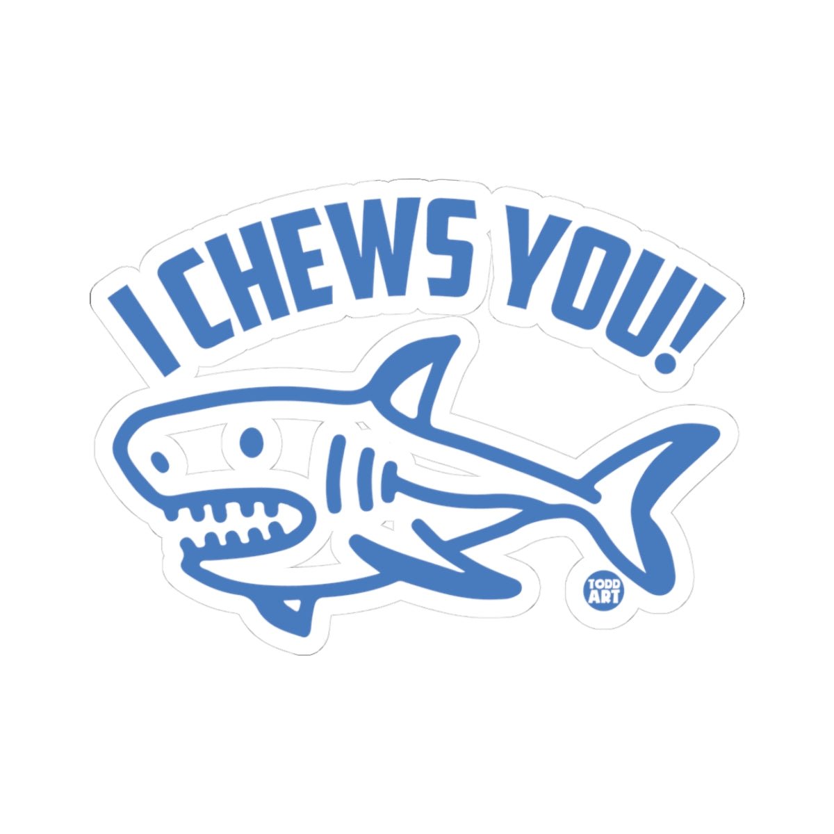 Dental SharkTodd Art Sticker