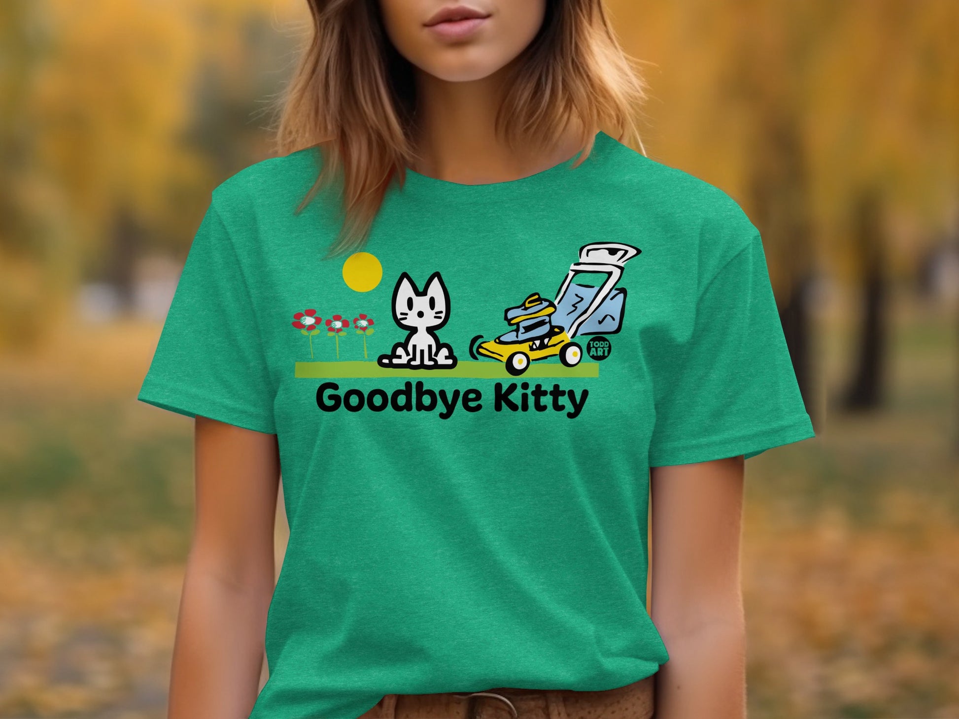 Unique Goodbye Kitty Graphic Women's T-Shirt