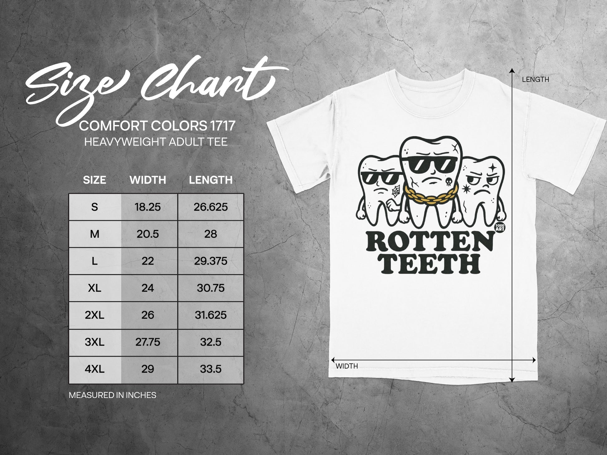 Rotten Teeth Comfort Colors 1717 Tee product type