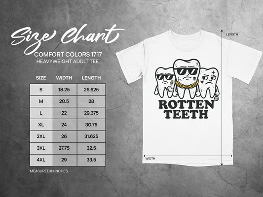 Rotten Teeth Comfort Colors 1717 Tee product type