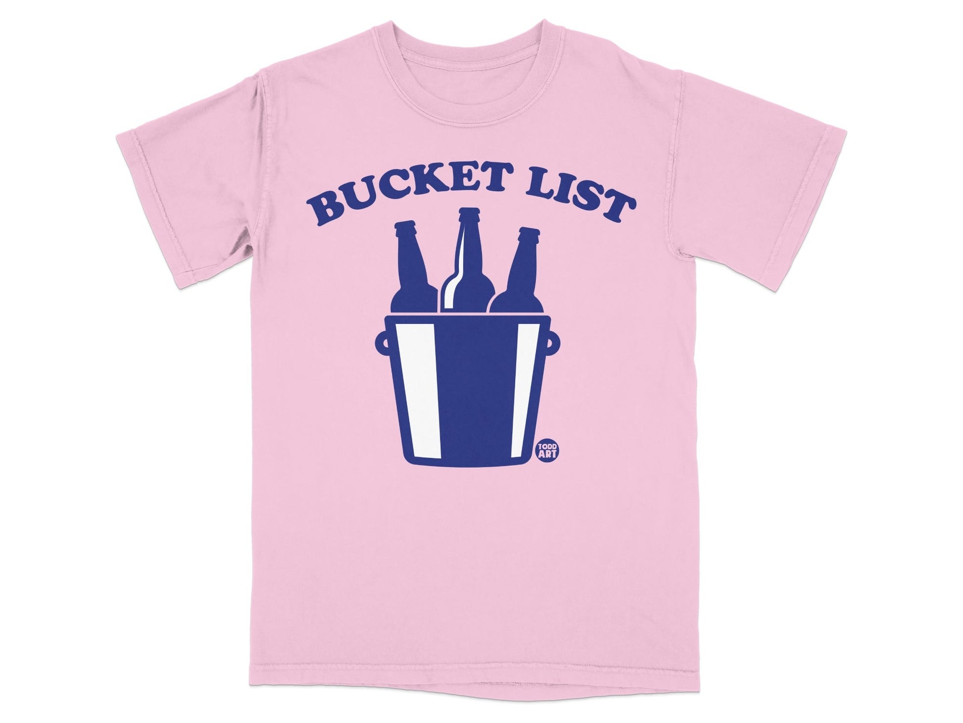 Bucket List Graphic Tee with Beer Bottles Design