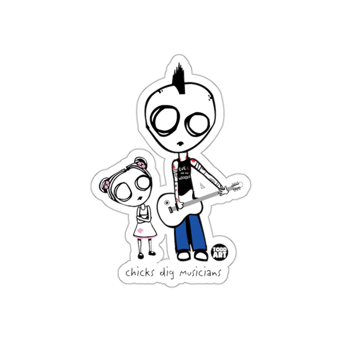 Chicks Dig Musicians Sticker for Music Lovers and Fans