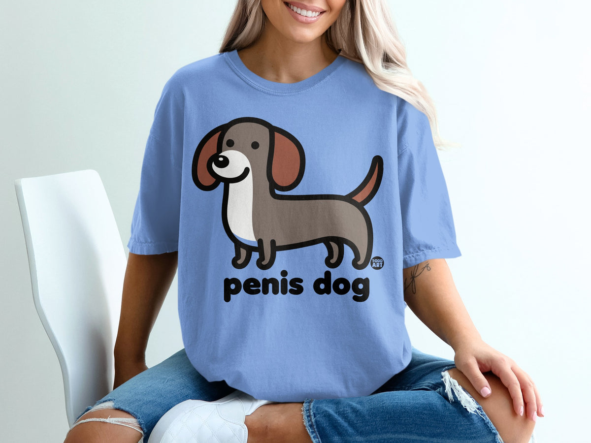 Funny Penis Dog Graphic Design T-Shirt