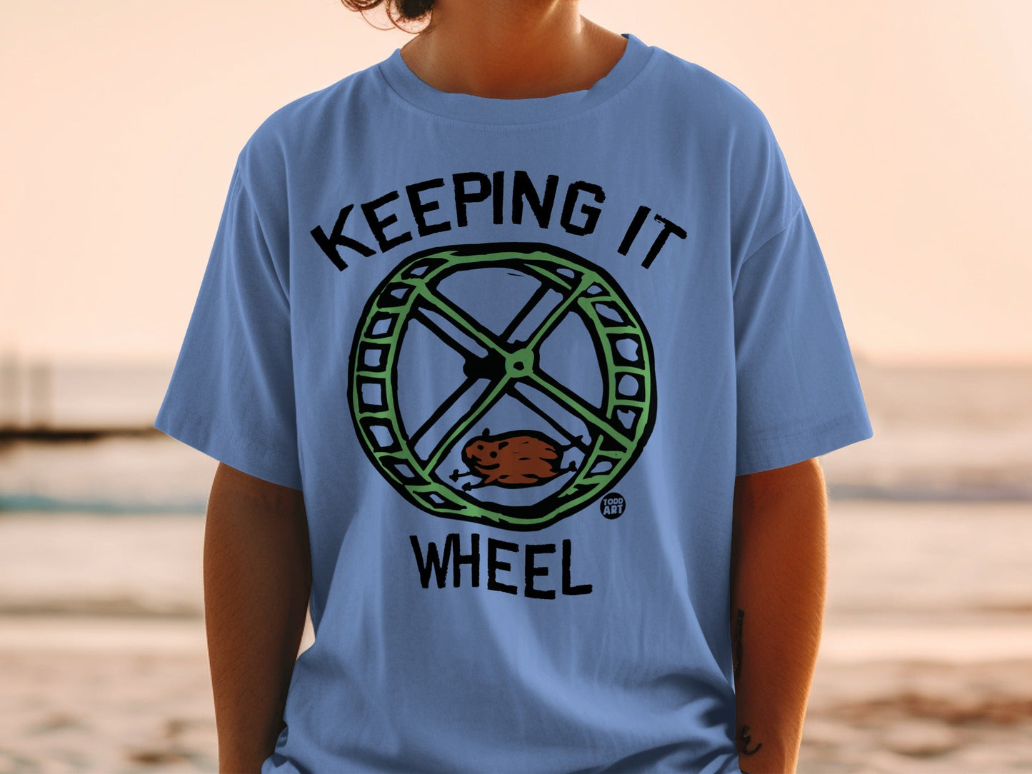 Keeping It Wheel Hamster Silhouette Graphic Shirt