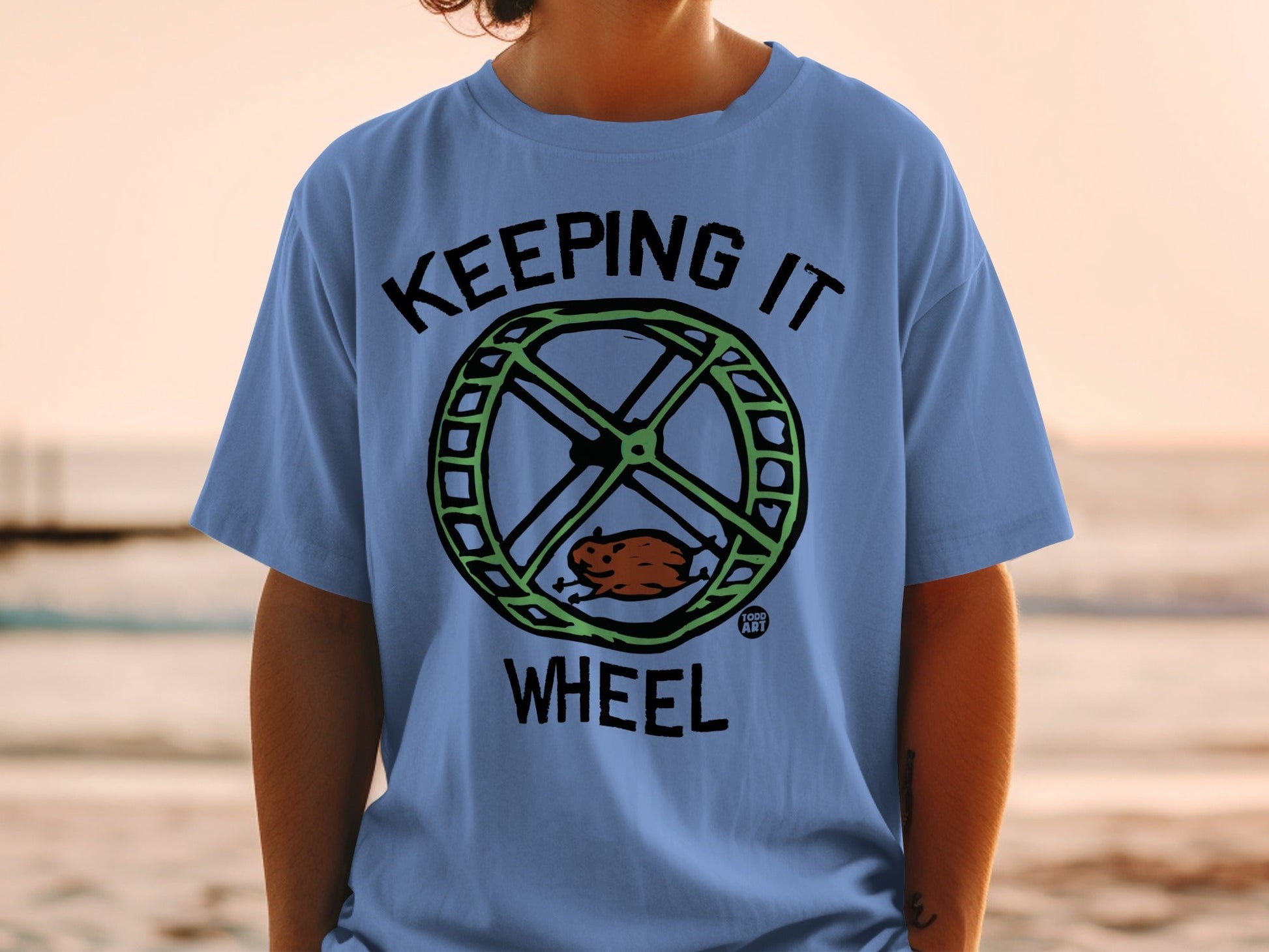 Keeping It Wheel Hamster Silhouette Graphic Shirt