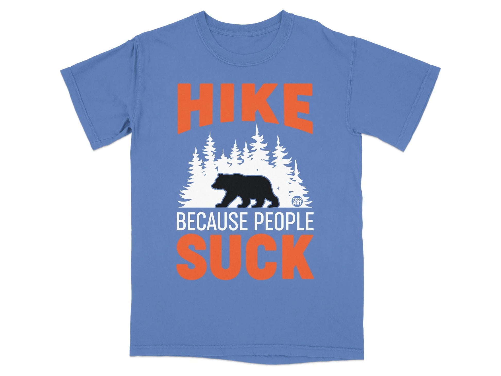 Hike Because People Suck Bear Design T-shirt