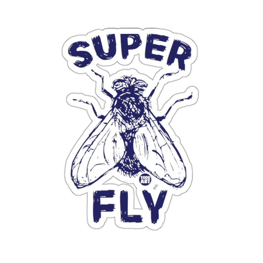 Super Fly Illustration with Insect Design Sticker