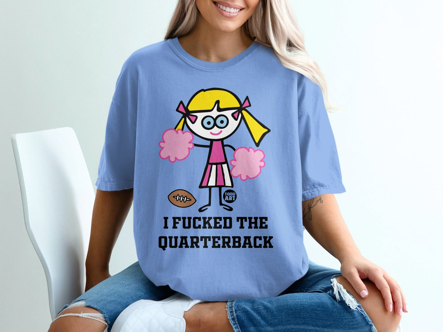 Cheerleader Graphic Tee with Bold Statement Fashion Apparel