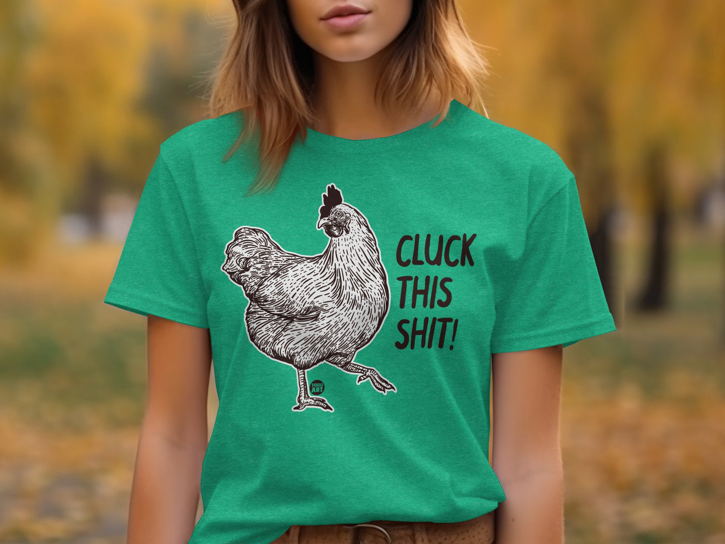 Funny Chicken Cluck This Shit Graphic T-shirt
