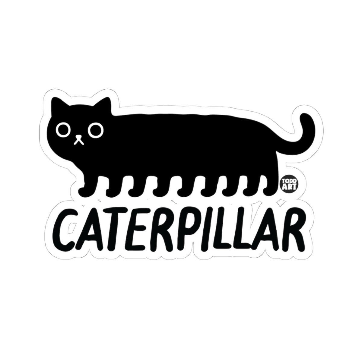 Caterpillar Todd Art Sticker