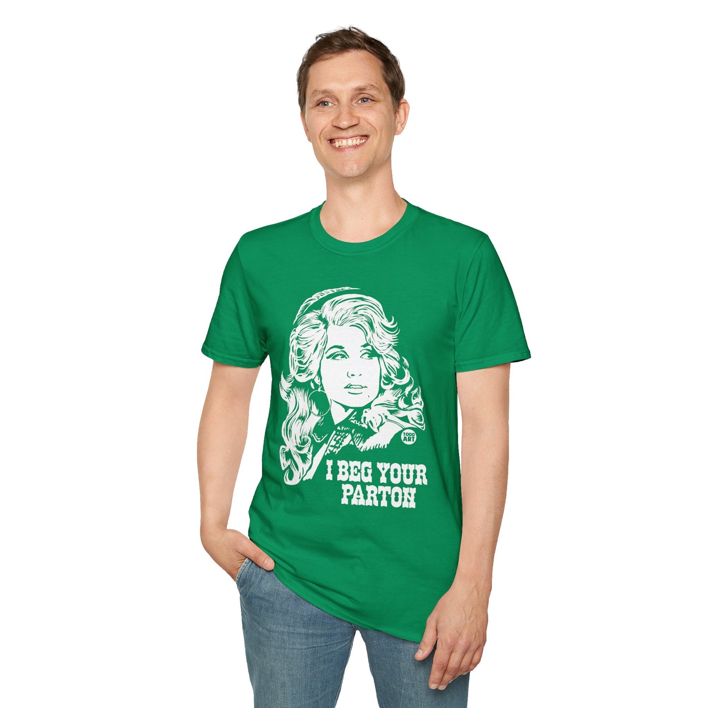 Dolly Parton Portrait T-Shirt — “I Beg Your Parton” Retro Country Graphic Tee