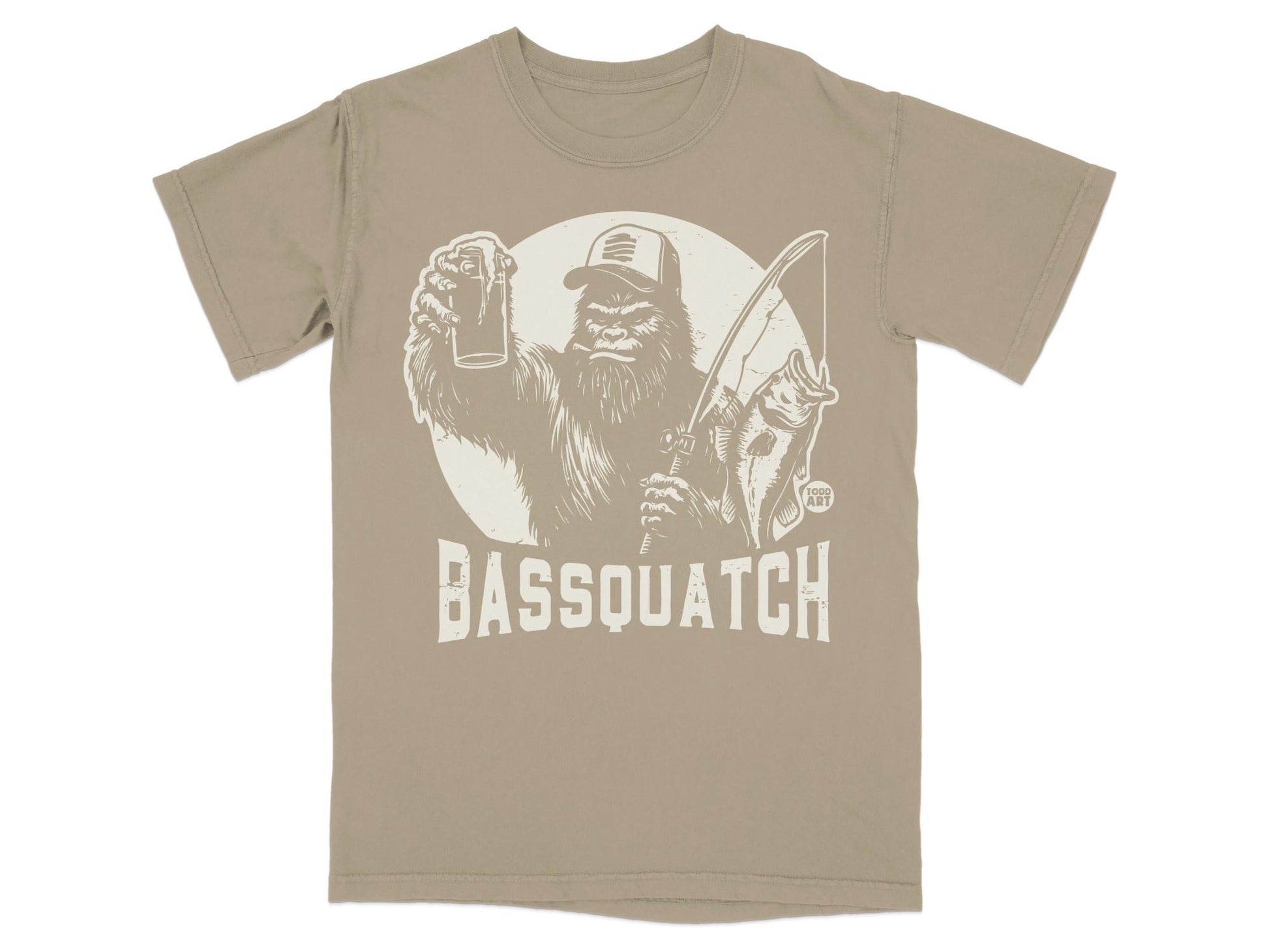 Bassquatch Illustration Graphic T-Shirt for Sale