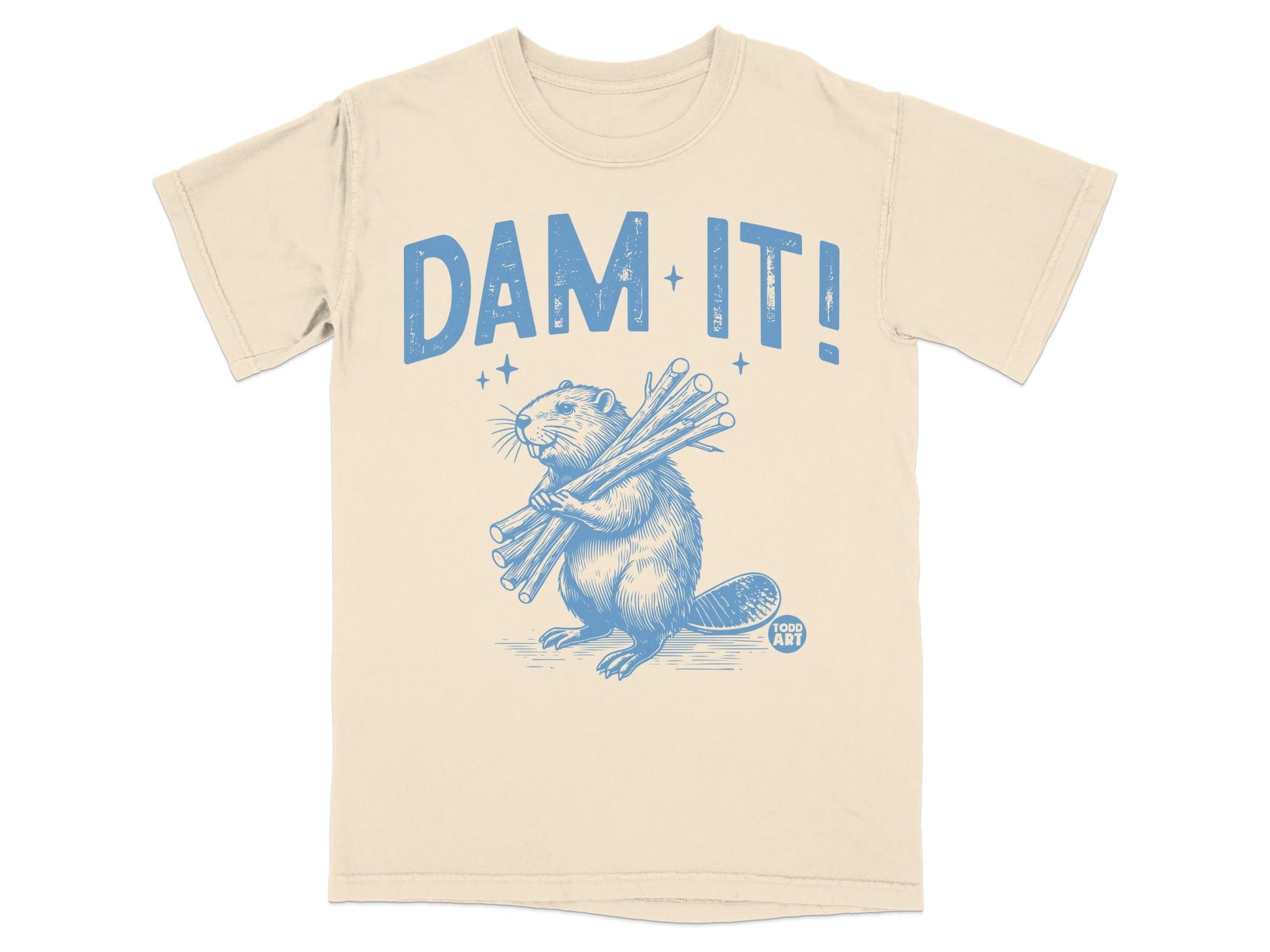 Dam It Beaver Carrying Sticks Illustrated Shirt