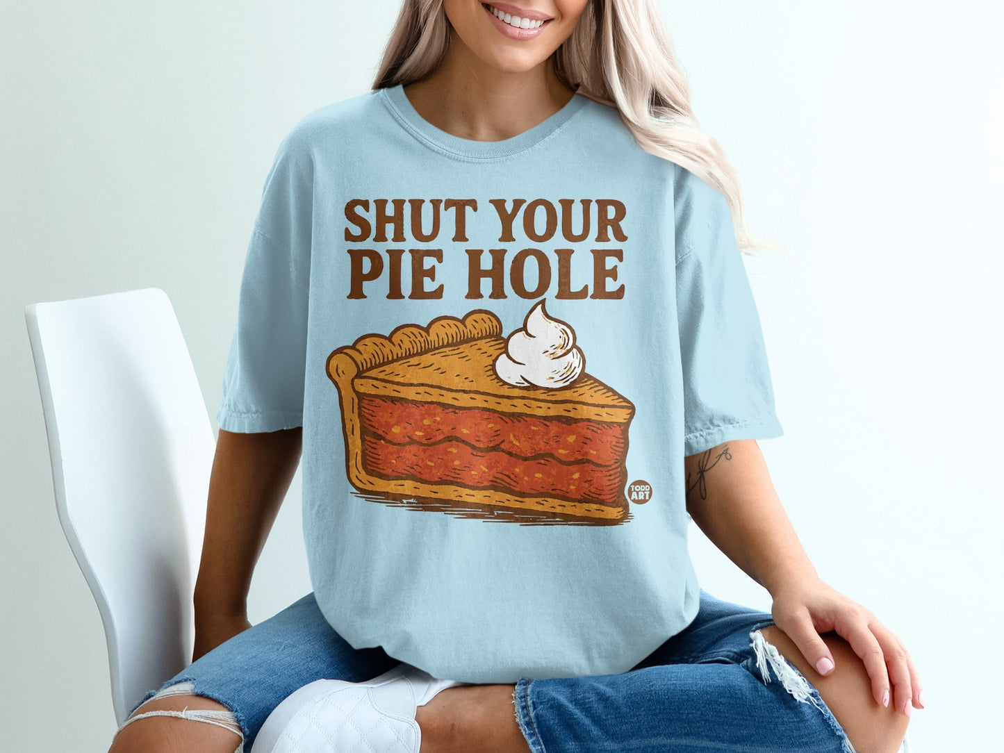Shut Your Pie Hole Graphic Tee Fun Statement Shirt