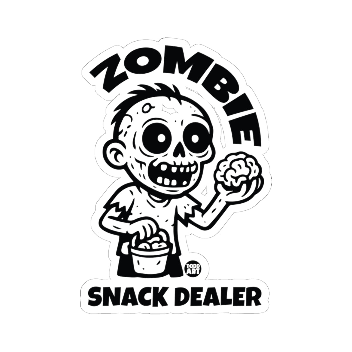 Zombie Snack DealerTodd Art Sticker