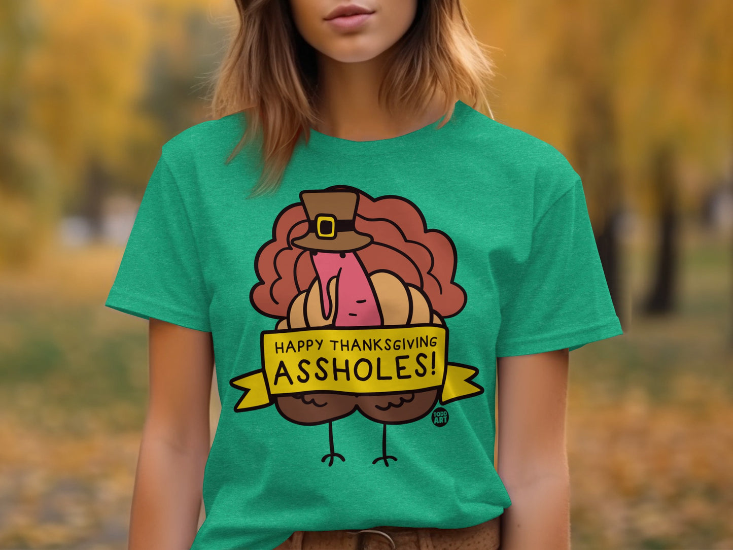 Happy Thanksgiving Assholes Turkey Graphic Shirt