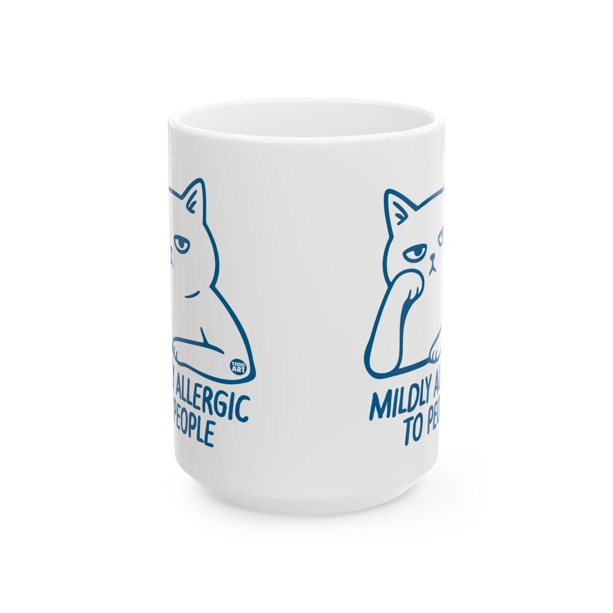 Unimpressed Cat Todd Art Mug