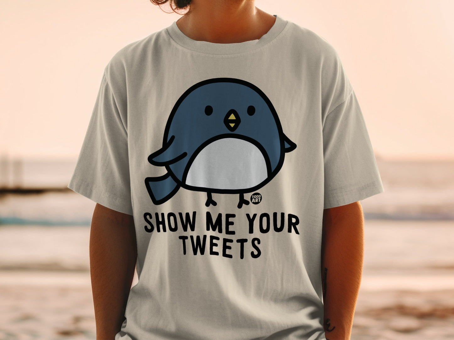 Show Me Your Tweets Bird Graphic Tee Shirt Product