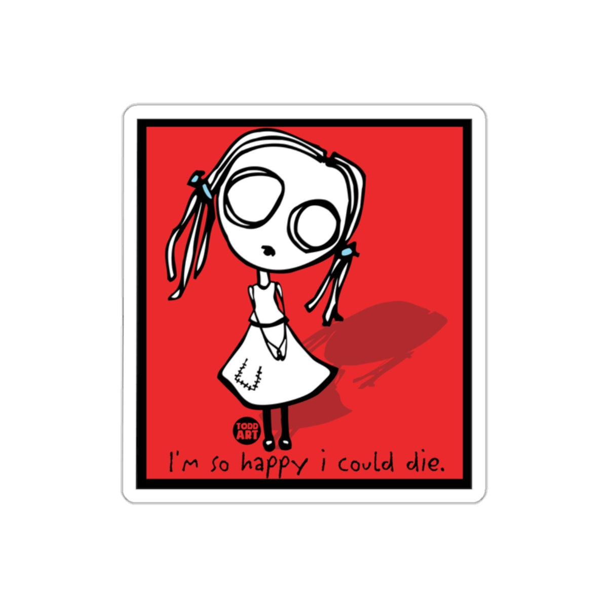 I'm so happy I could die red character product
