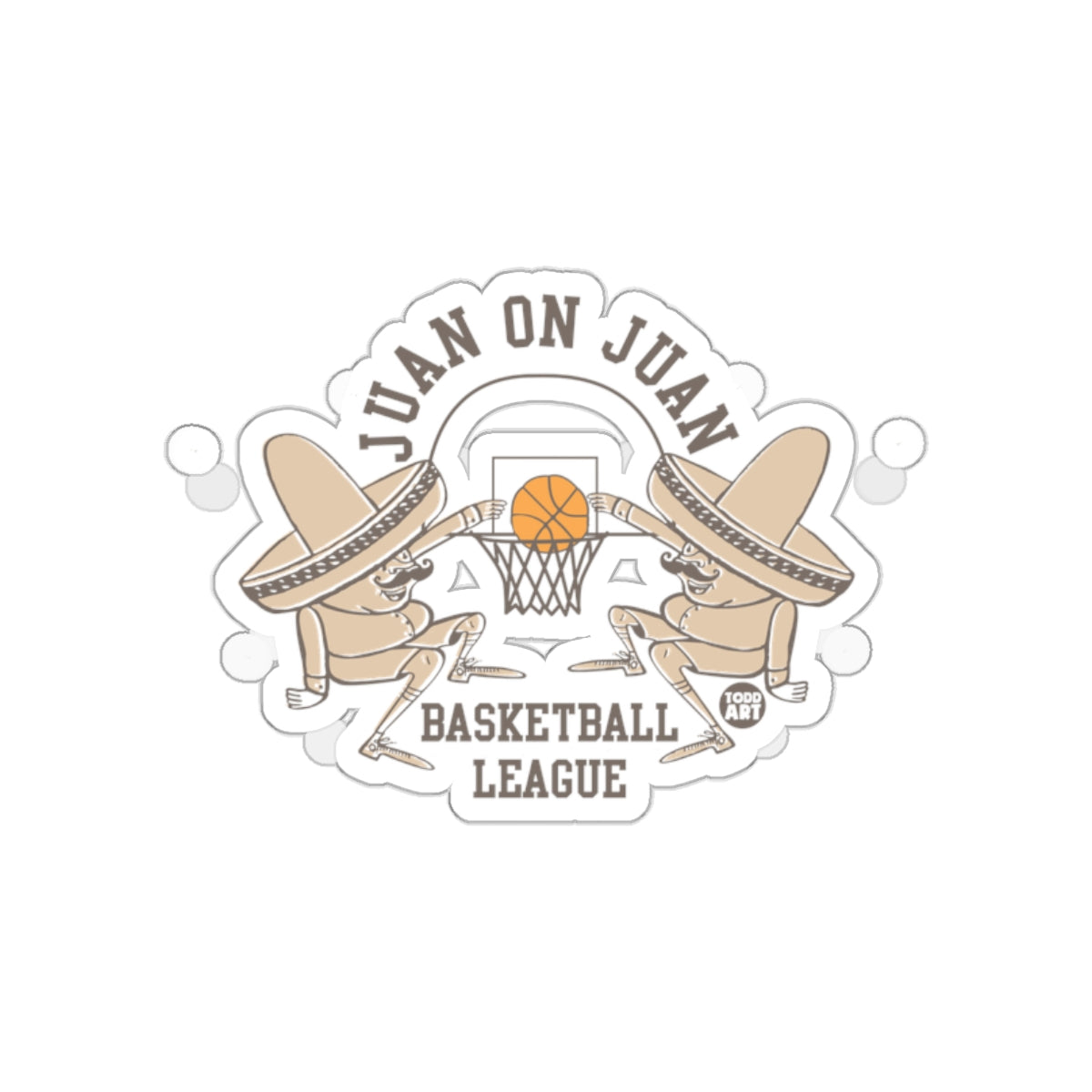 Juan On Juan Basketball League Funny Sports Design sticker