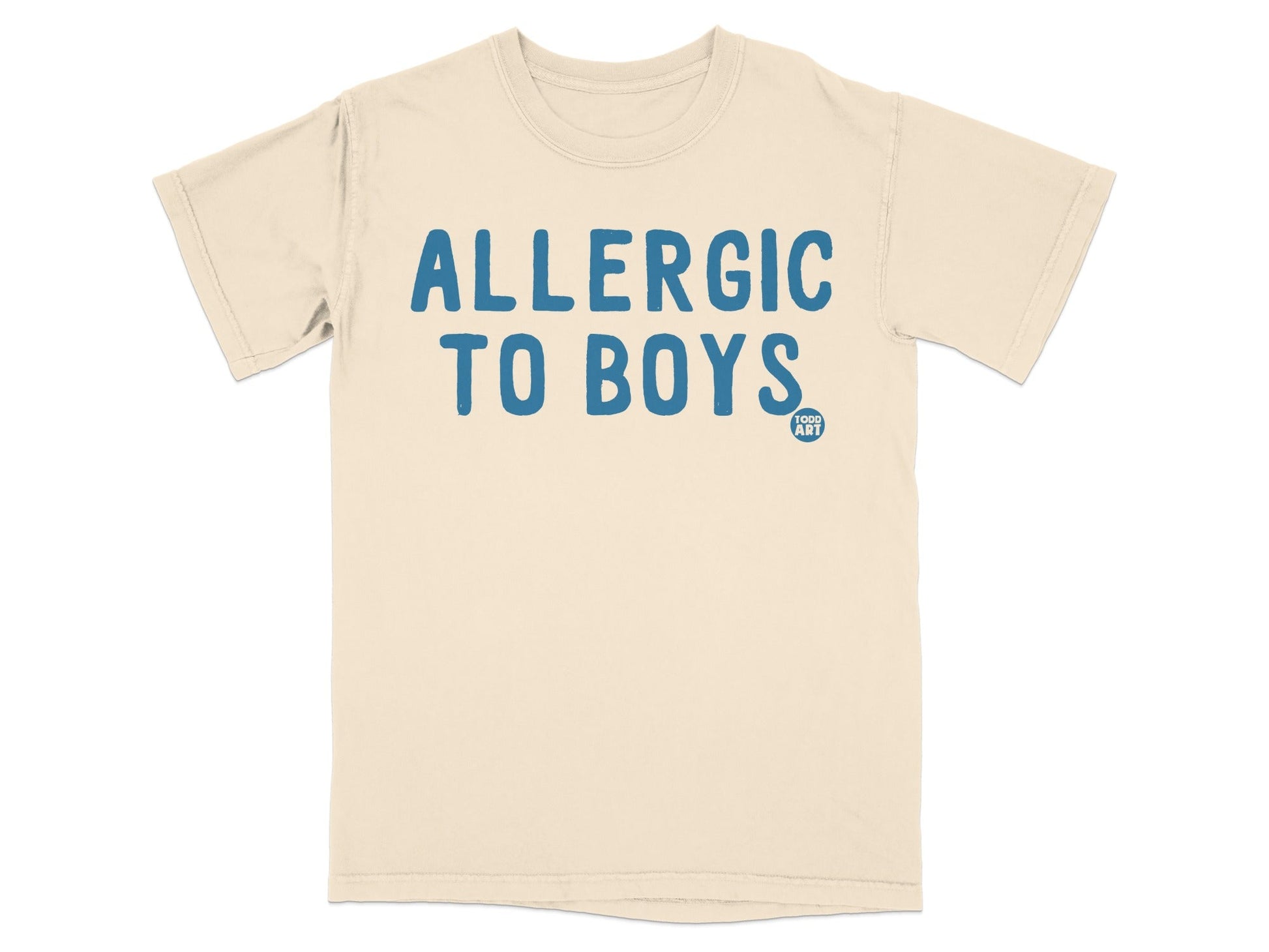 Allergic to Boys Funny Slogan Tee Shirt for Kids