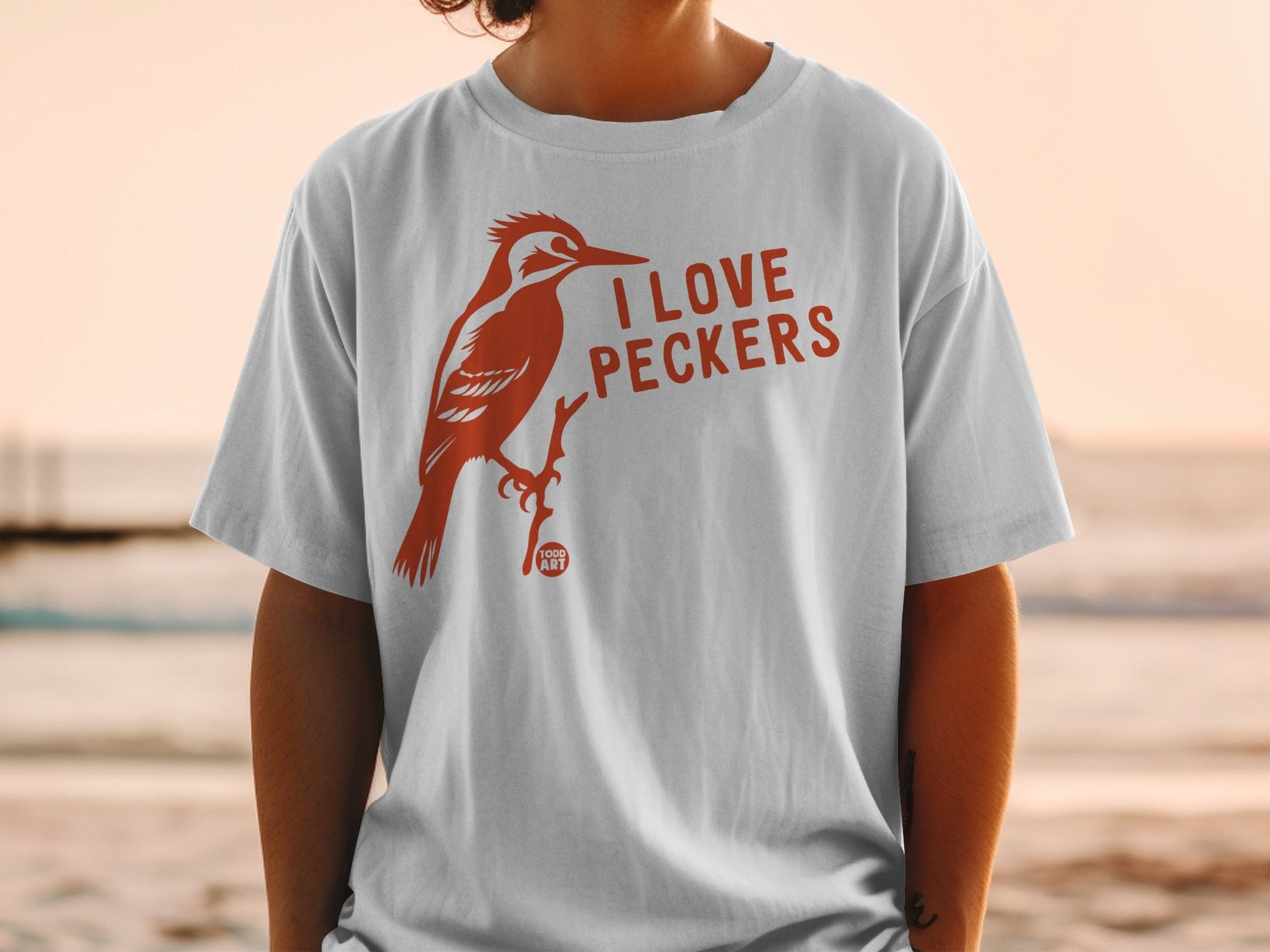 I Love Peckers Graphic T-Shirt for Bird Enthusiasts