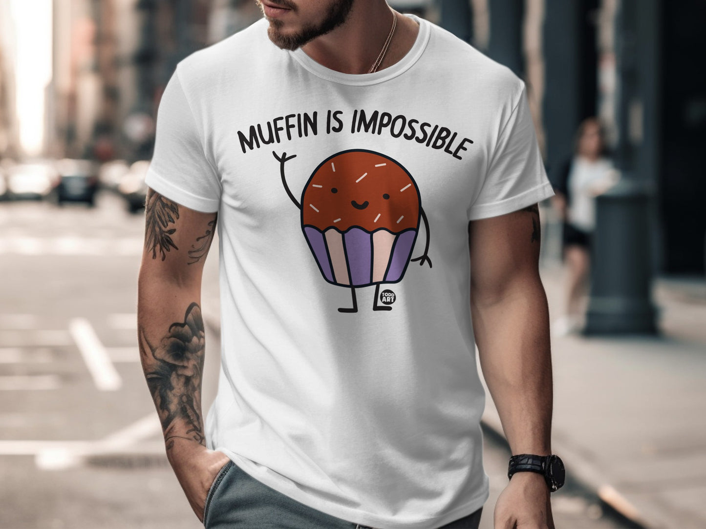 Muffin Is Impossible Funny Graphic T-Shirt