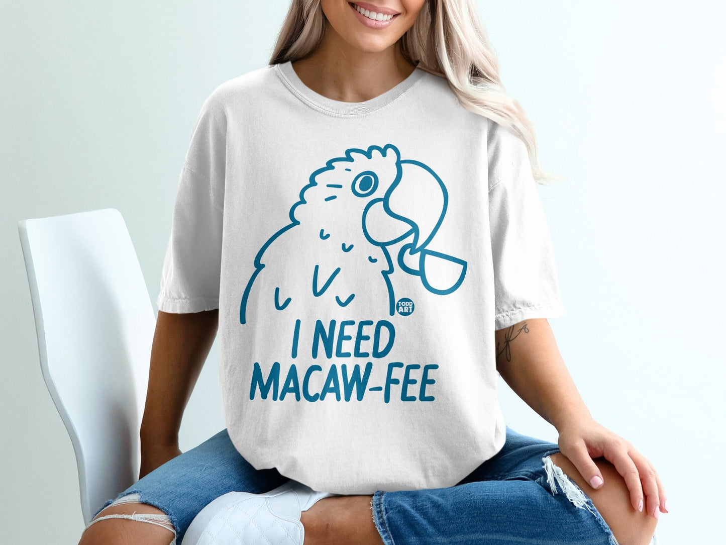 I Need Macaw-Fee Parrot Graphic Tee Shirt Product