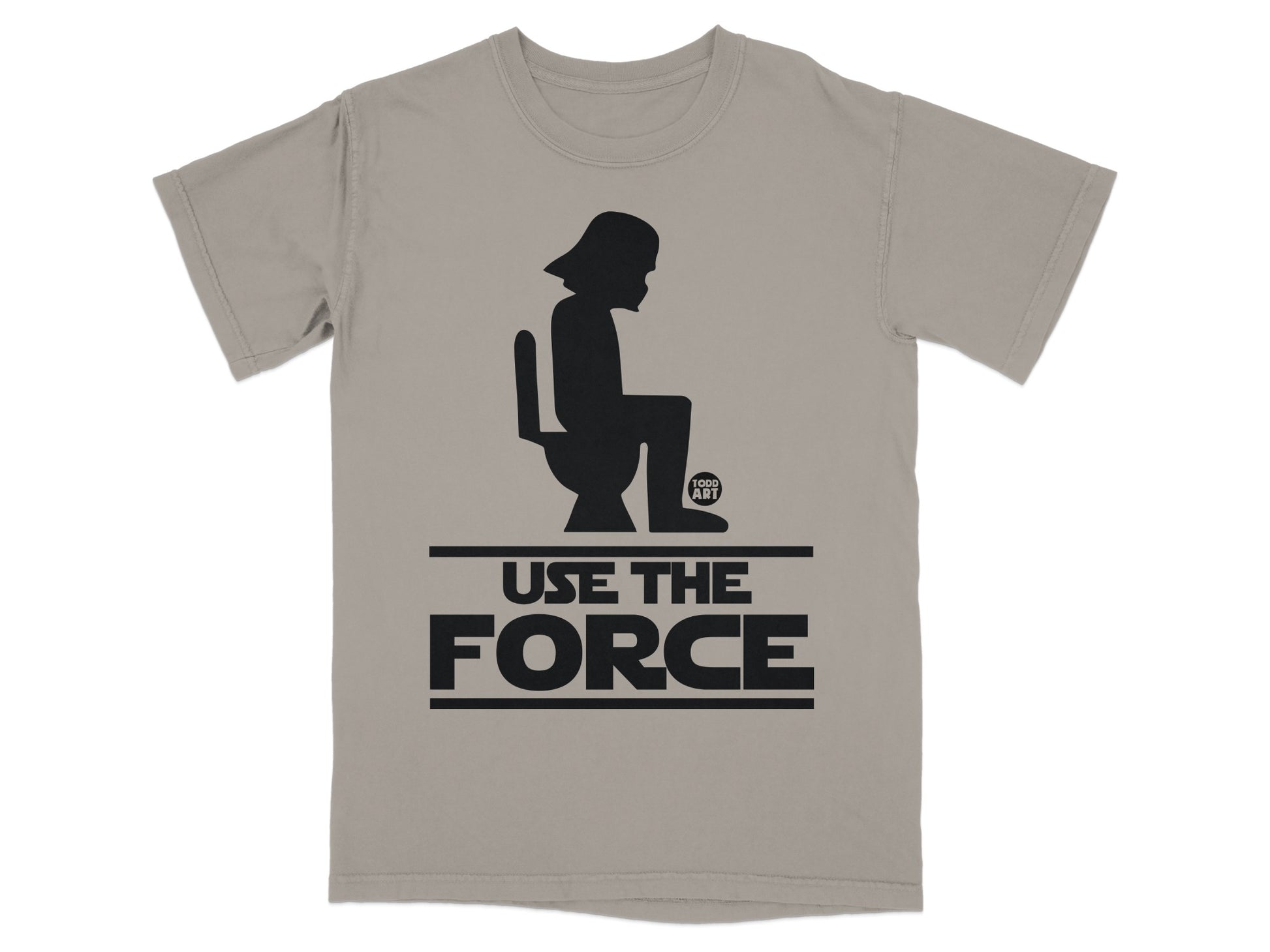 Darth Vader on toilet with "Use the Force" text and "Good Art" logo.