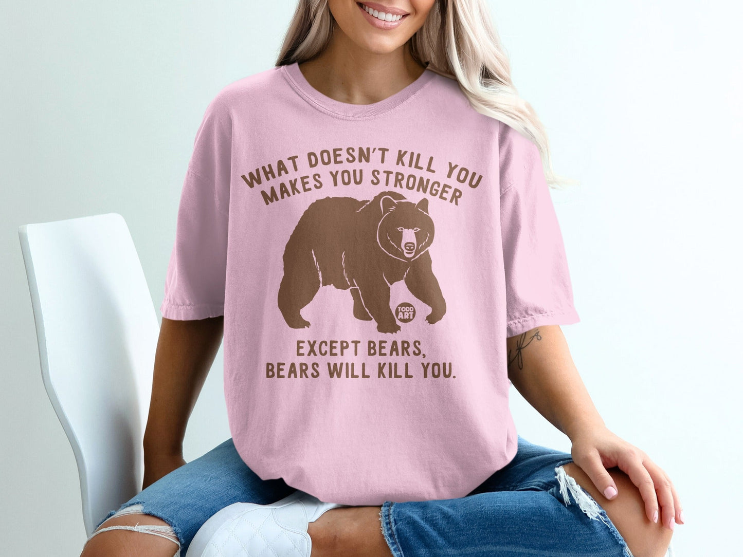 Funny What Doesn't Kill You Bears Statement Shirt