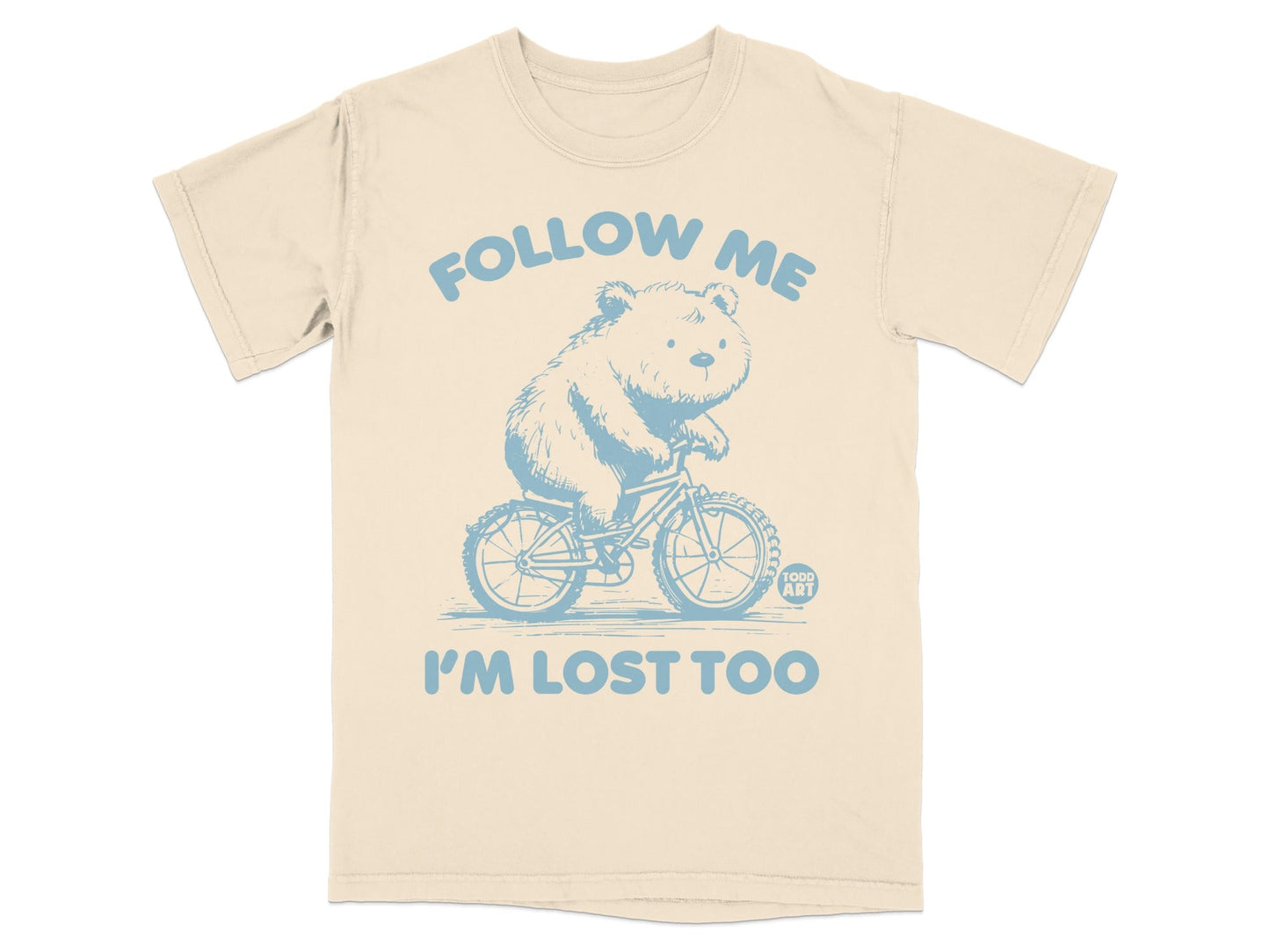 Follow Me I'm Lost Too Bear on Bicycle Shirt