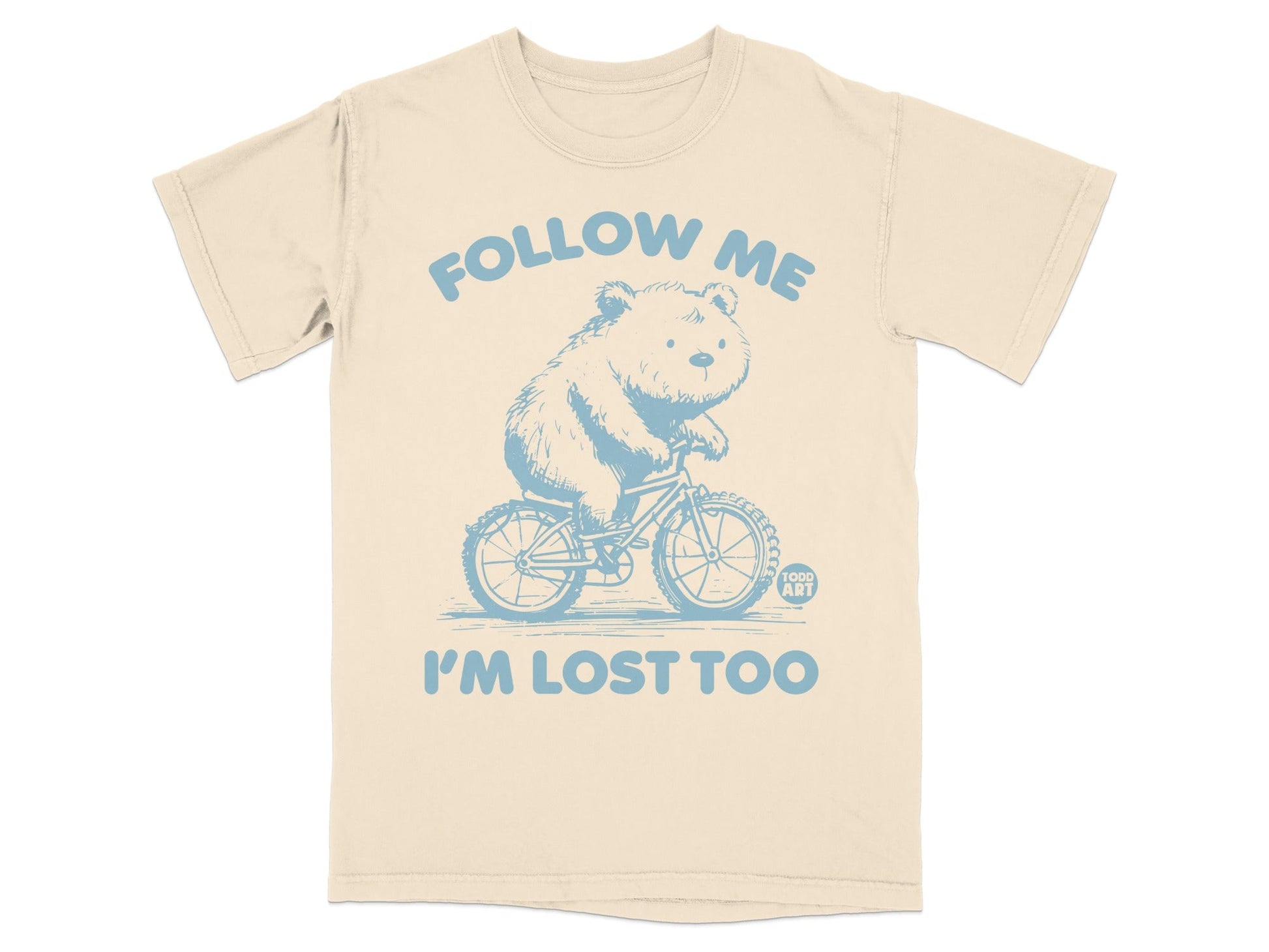 Follow Me I'm Lost Too Bear on Bicycle Shirt
