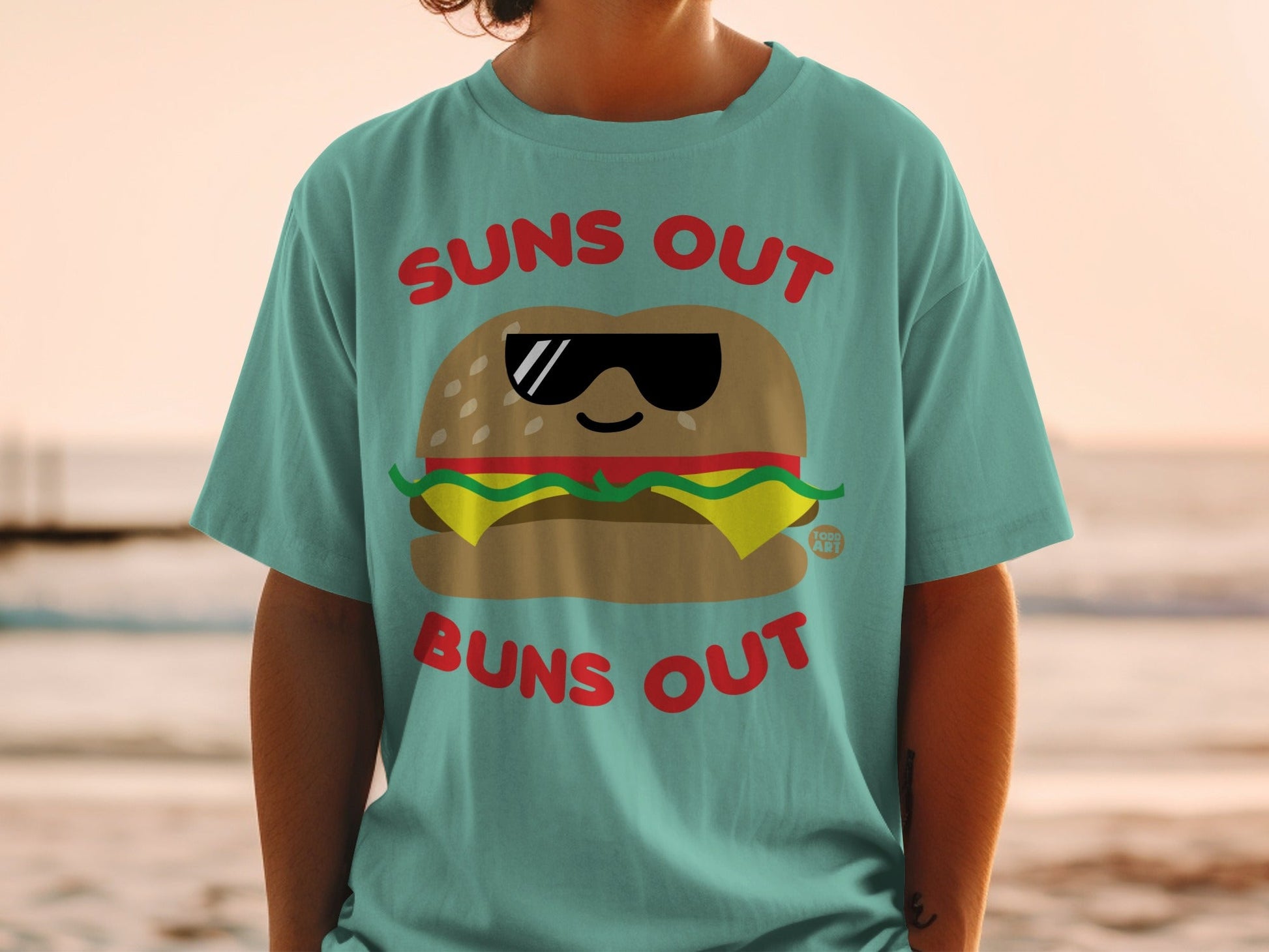 Suns Out Buns Out Burger Graphic T-Shirt