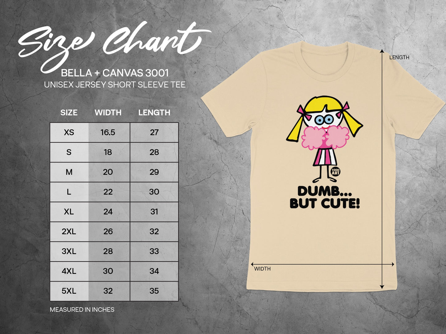 Dumb But Cute Graphic Unisex Jersey Short Sleeve Tee