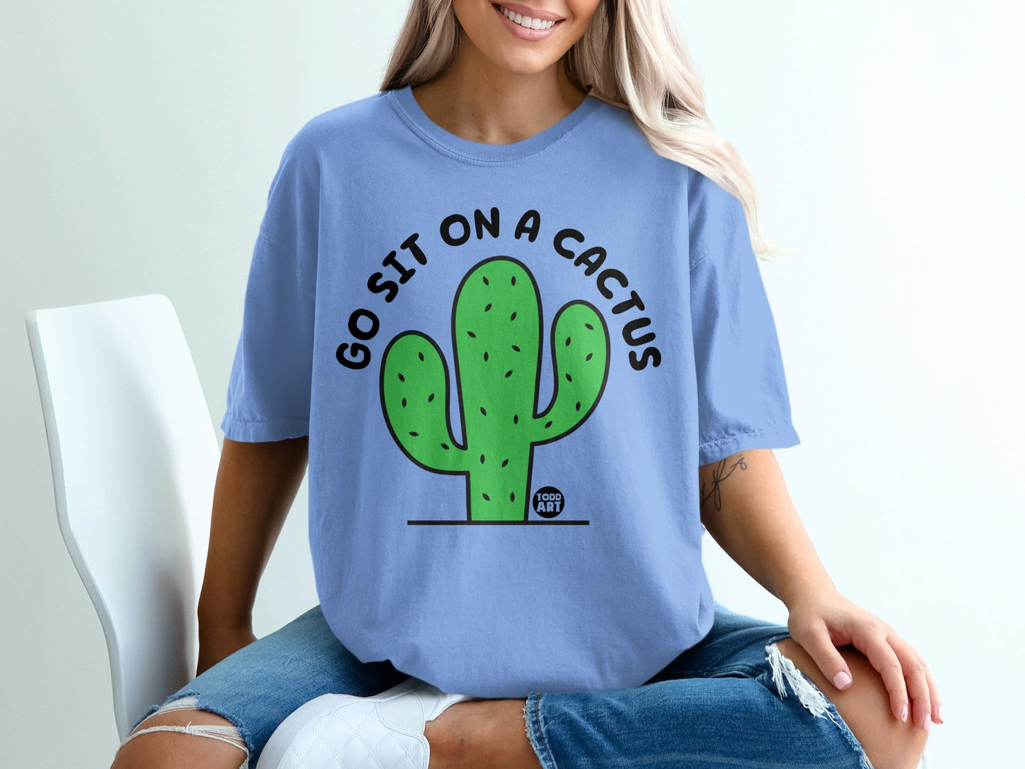 Go Sit On A Cactus Graphic Tee Perfect for Fun