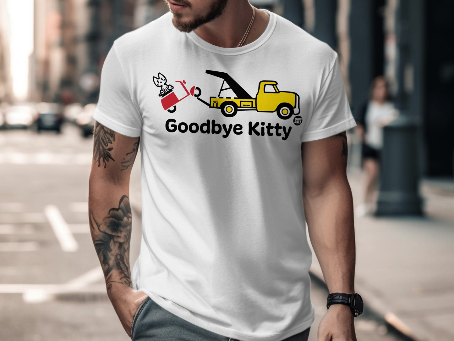 Goodbye Kitty Tow Truck Parody T-Shirt