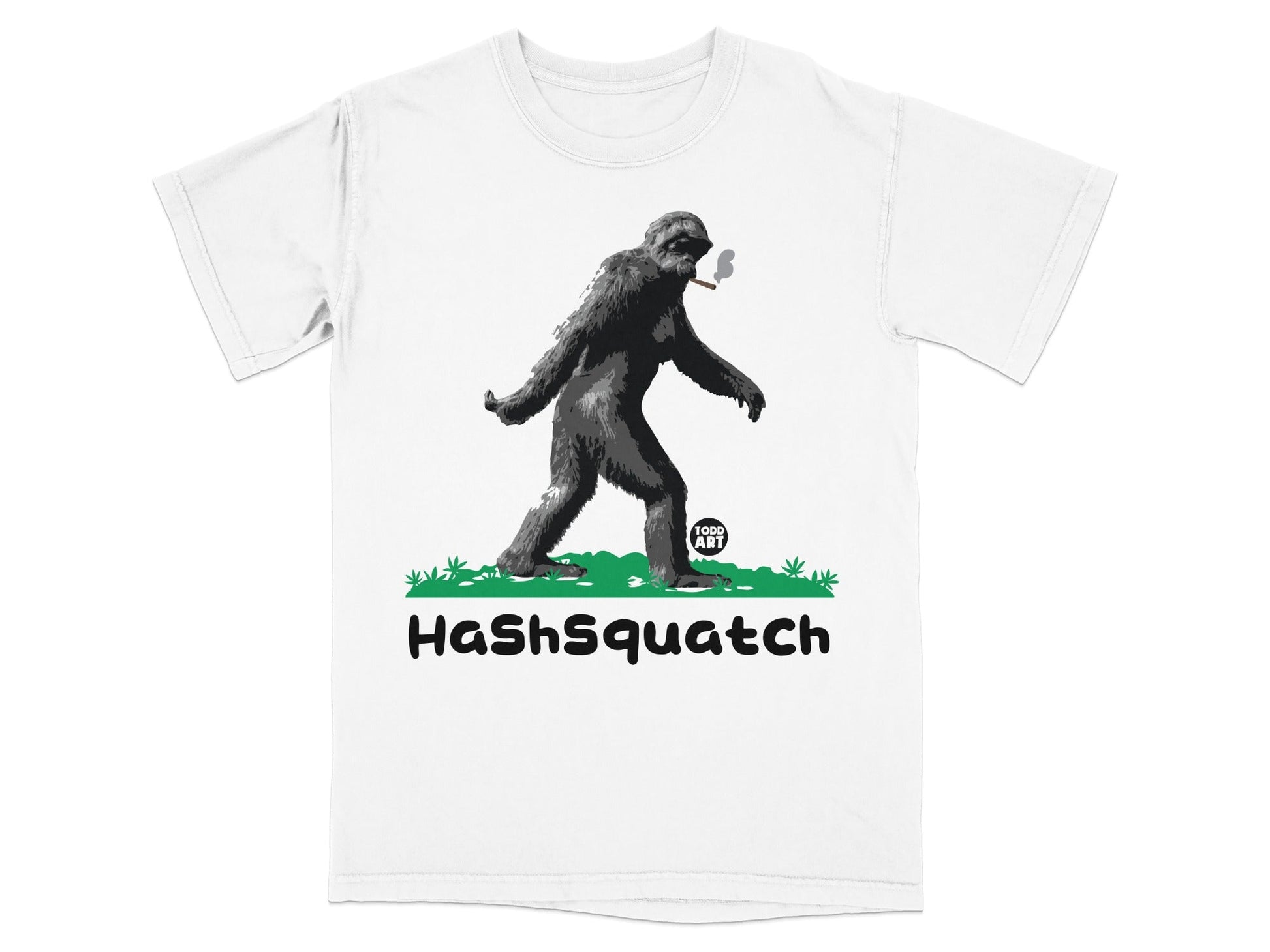 HashSquatch Walking Design T-shirt Novelty Tee