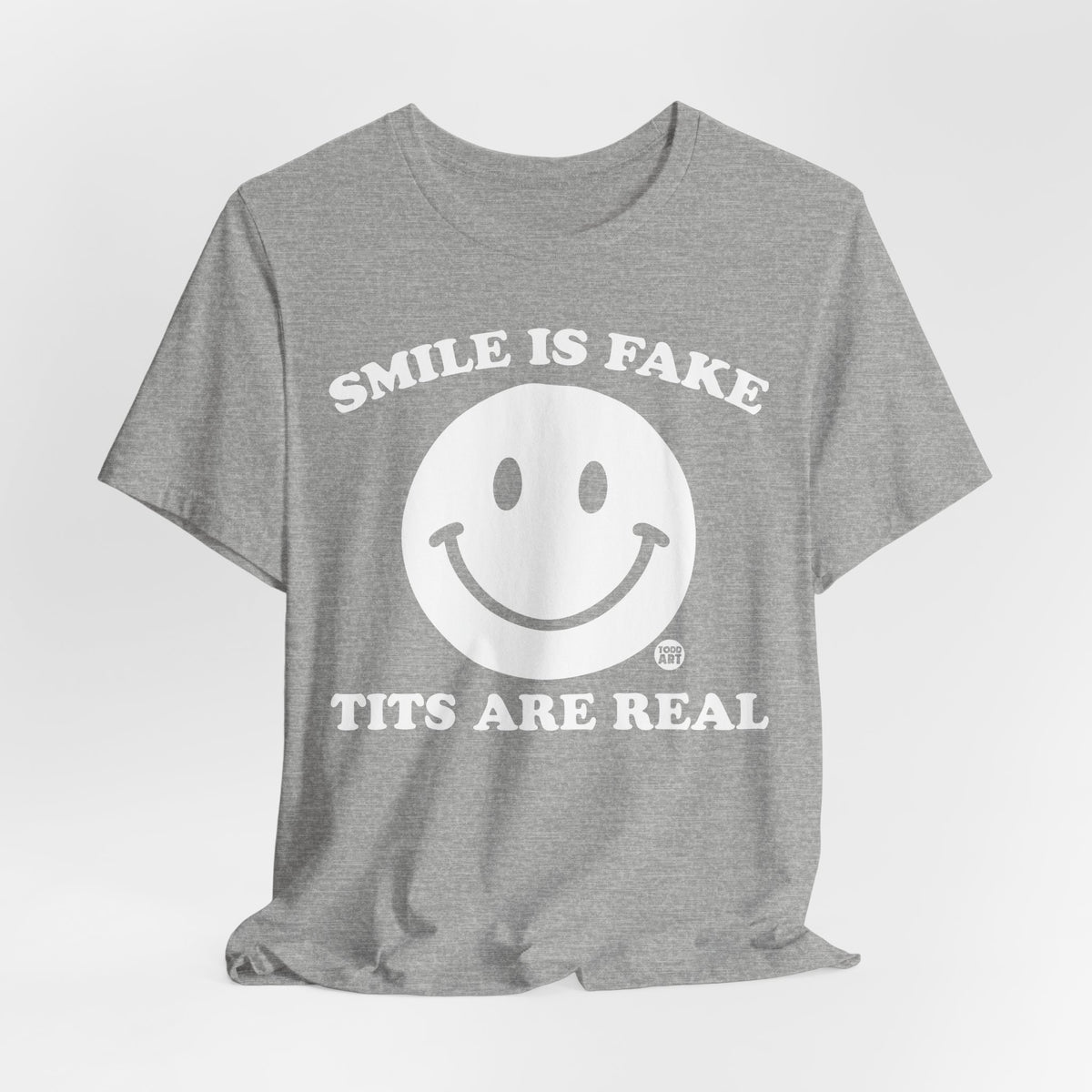 smile fake tits real