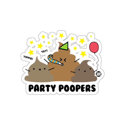 Party Poopers With Stars Yay Yippie And Balloon sticker