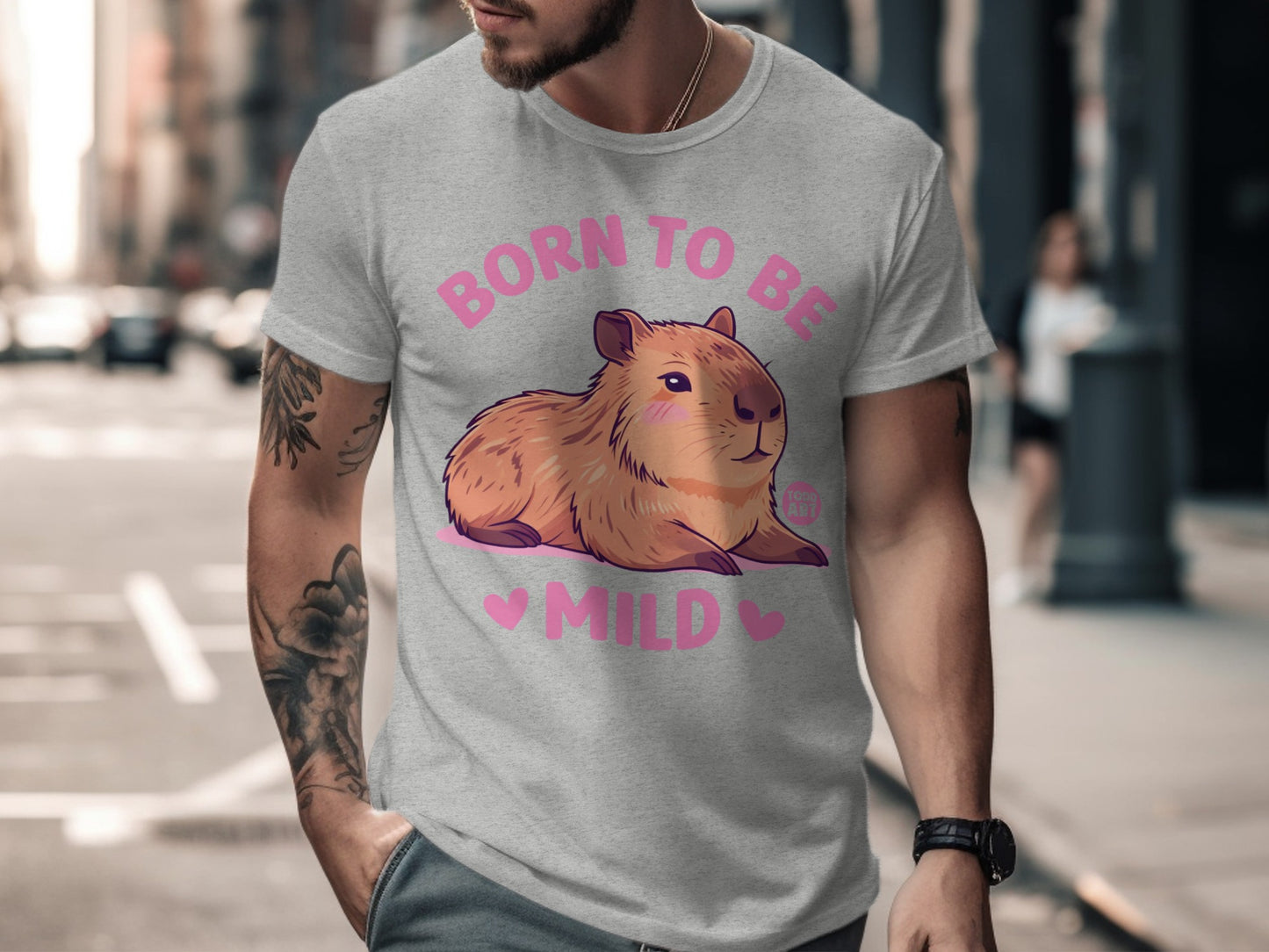 Born To Be Mild Cute Capybara T-Shirt