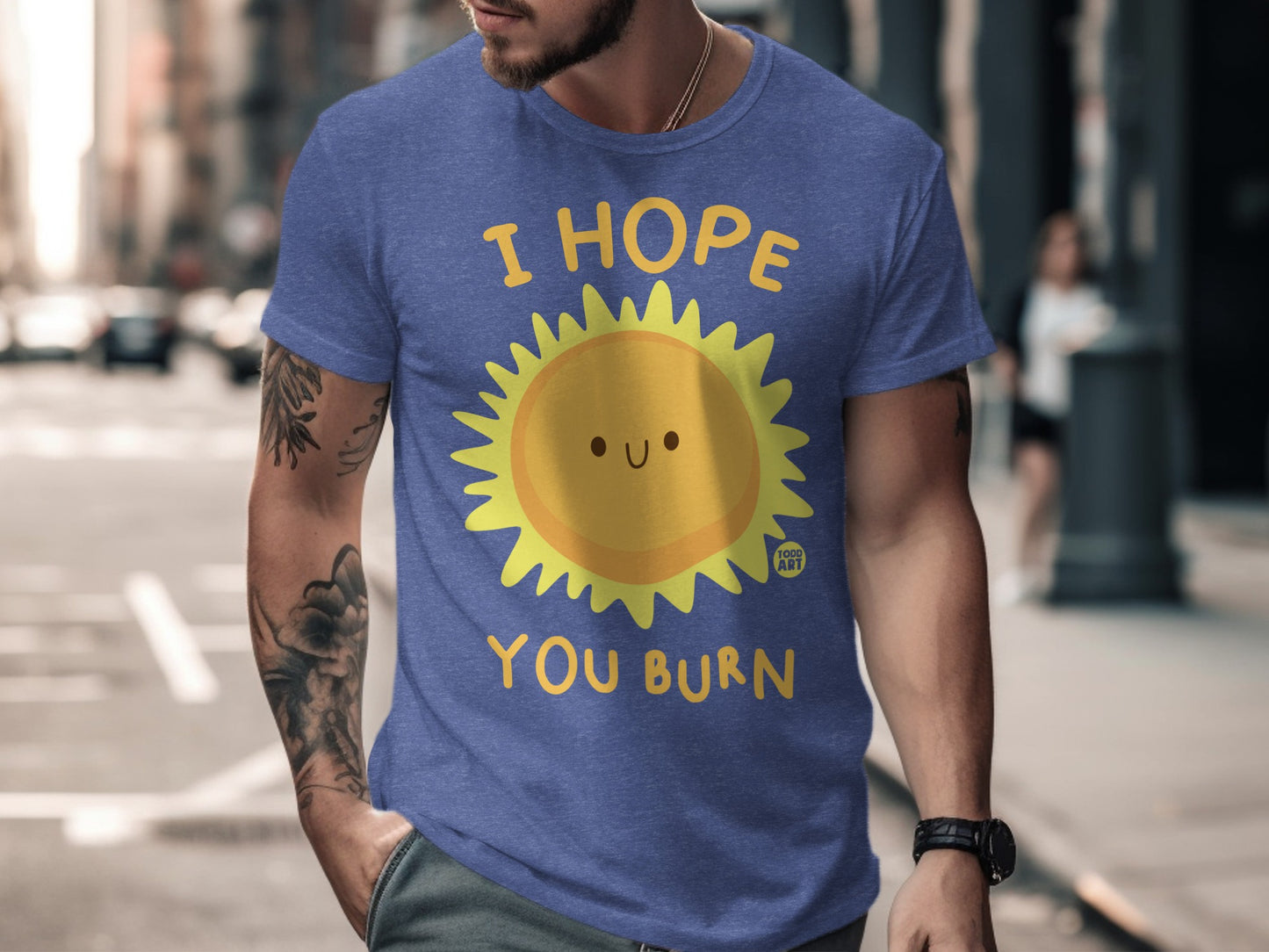 I Hope You Burn Sun Graphic Short Sleeve Shirt Product
