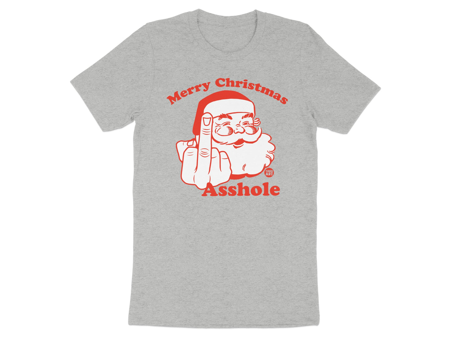 Merry Christmas Asshole Santa Graphic T-shirt
