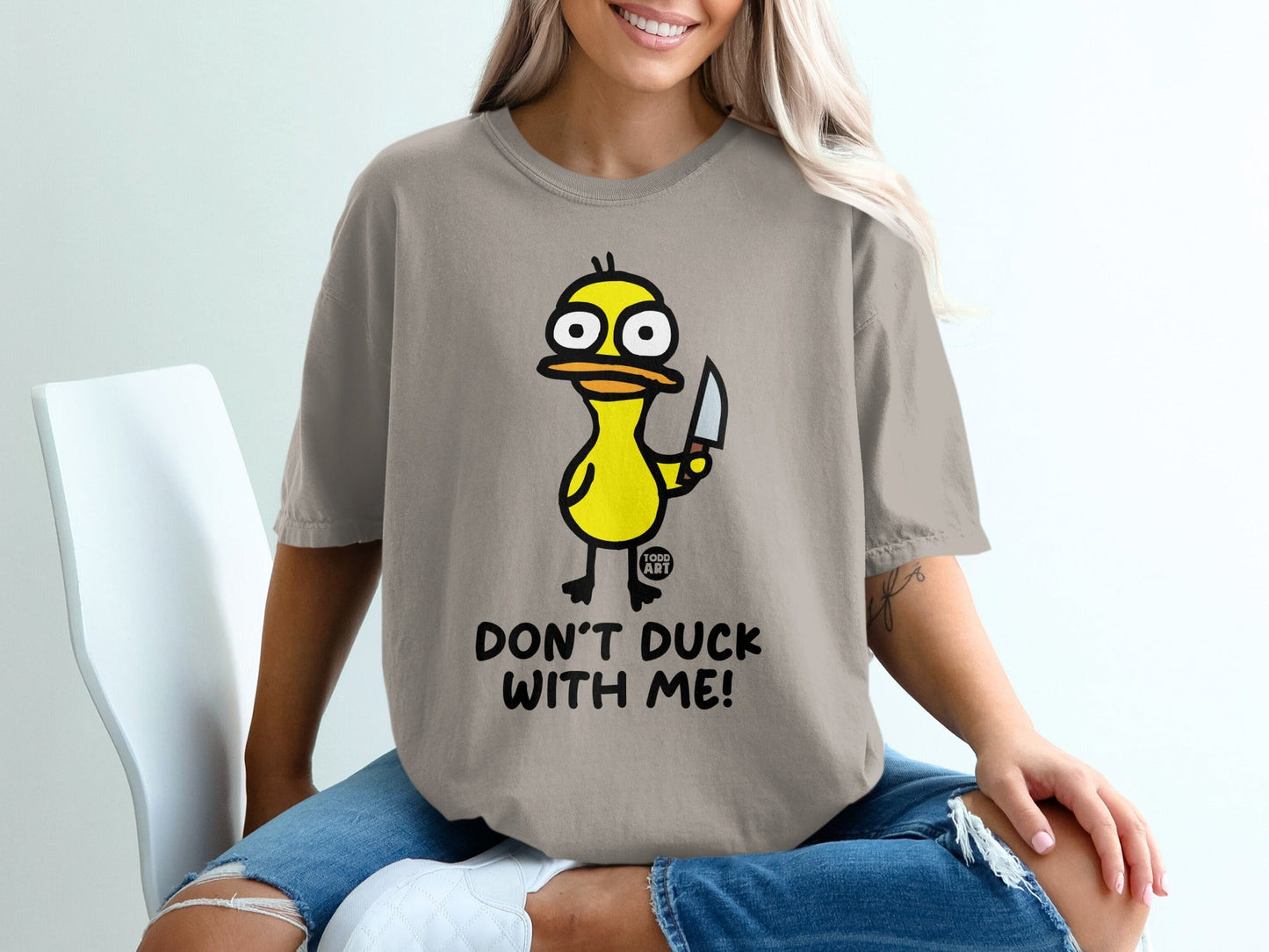 Don't Duck With Me Knife Duck T-Shirt